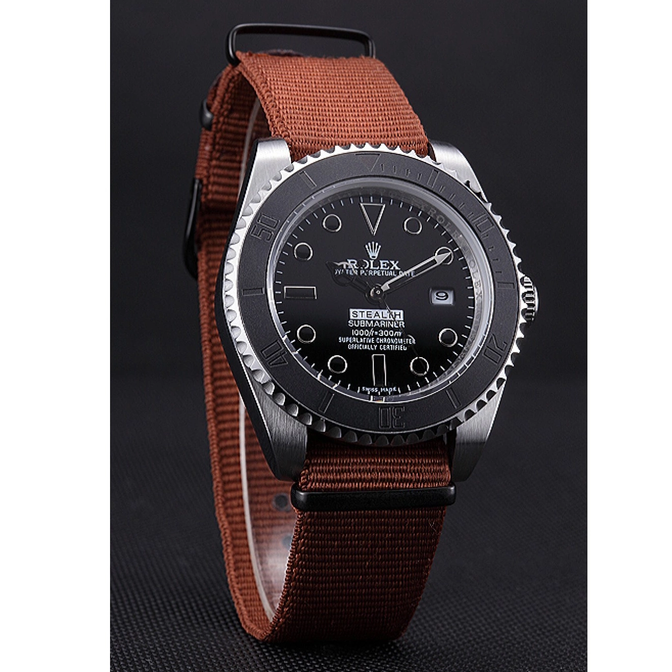 Aaa fake watches Brown Rolex 621992 Submariner Stealth 0824